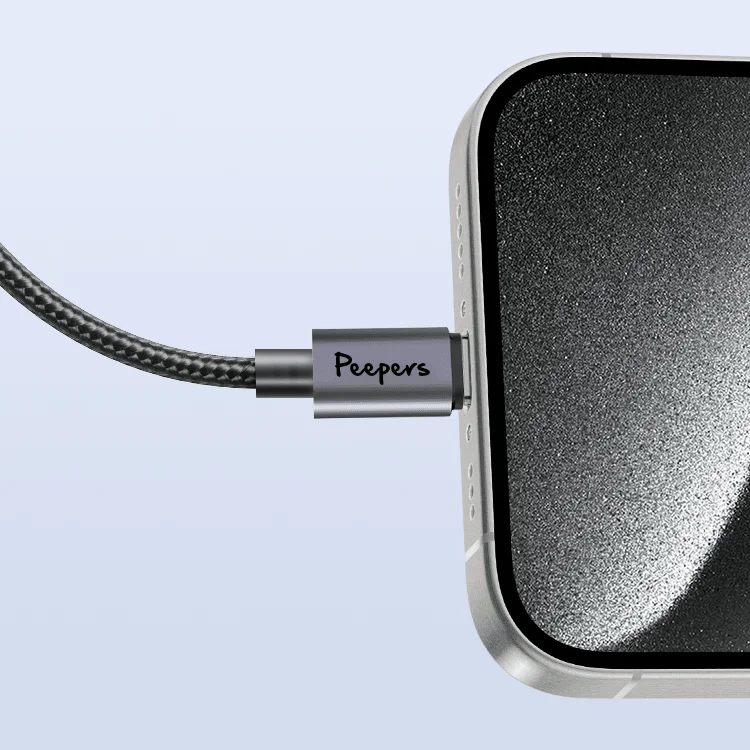 Cabo Turbo Peepers conectado em celular